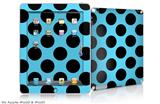 iPad Skin - Kearas Polka Dots Black And Blue (fits iPad2 and iPad3)