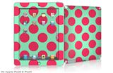 iPad Skin - Kearas Polka Dots Pink And Blue (fits iPad2 and iPad3)