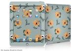 iPad Skin - Poppy Orange Light Blue (fits iPad2 and iPad3)