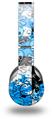 WraptorSkinz Skin Decal Wrap compatible with Beats Wireless (Original) Headphones Checker Skull Splatter Blue Skin Only (HEADPHONES NOT INCLUDED)