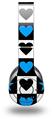 WraptorSkinz Skin Decal Wrap compatible with Beats Wireless (Original) Headphones Hearts And Stars Blue Skin Only (HEADPHONES NOT INCLUDED)