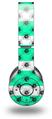 WraptorSkinz Skin Decal Wrap compatible with Beats Wireless (Original) Headphones Kearas Daisies Stripe SeaFoam Skin Only (HEADPHONES NOT INCLUDED)