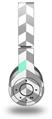 WraptorSkinz Skin Decal Wrap compatible with Beats Wireless (Original) Headphones Chevrons Gray And Seafoam Skin Only (HEADPHONES NOT INCLUDED)