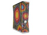 Tie Dye Circles 100 Decal Style Skin for XBOX 360 Slim Vertical