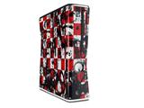 Checker Graffiti Decal Style Skin for XBOX 360 Slim Vertical