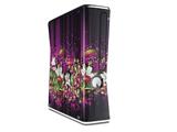 Grungy Flower Bouquet Decal Style Skin for XBOX 360 Slim Vertical
