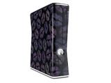 Purple And Black Lips Decal Style Skin for XBOX 360 Slim Vertical