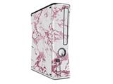 Pink and White Gilded Marble Decal Style Skin for XBOX 360 Slim Vertical