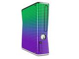 Faded Dots Purple Green Decal Style Skin for XBOX 360 Slim Vertical