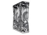 Decal Style Skin compatible with XBOX 360 Slim Vertical Liquid Metal Chrome