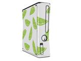 Decal Style Skin compatible with XBOX 360 Slim Vertical Limes