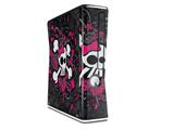 Girly Skull Bones Decal Style Skin for XBOX 360 Slim Vertical