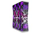 Butterfly Skull Decal Style Skin for XBOX 360 Slim Vertical