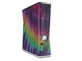 Tie Dye Red and Purple Stripes Decal Style Skin for XBOX 360 Slim Vertical