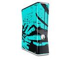 Baja 0040 Neon Teal Decal Style Skin for XBOX 360 Slim Vertical