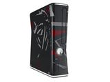 Baja 0023 Red Dark Decal Style Skin for XBOX 360 Slim Vertical