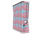 Donuts Blue Decal Style Skin for XBOX 360 Slim Vertical