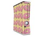 Donuts Yellow Decal Style Skin for XBOX 360 Slim Vertical