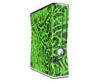 Folder Doodles Neon Green Decal Style Skin for XBOX 360 Slim Vertical