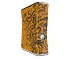 Folder Doodles Orange Decal Style Skin for XBOX 360 Slim Vertical