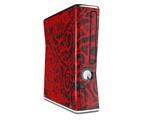 Folder Doodles Red Decal Style Skin for XBOX 360 Slim Vertical