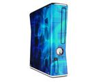 Cubic Shards Blue Decal Style Skin for XBOX 360 Slim Vertical