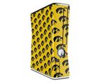 Iowa Hawkeyes Tigerhawk Tiled 06 Black on Gold Decal Style Skin for XBOX 360 Slim Vertical