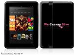 We Can-cer Vive Beast Cancer Decal Style Skin fits 2012 Amazon Kindle Fire HD 7 inch