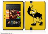 Iowa Hawkeyes Herky on Gold Decal Style Skin fits 2012 Amazon Kindle Fire HD 7 inch