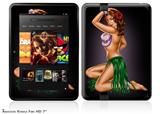 Hula Girl Pin Up Decal Style Skin fits 2012 Amazon Kindle Fire HD 7 inch