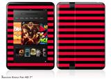 Stripes Red Decal Style Skin fits 2012 Amazon Kindle Fire HD 7 inch