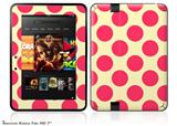 Kearas Polka Dots Pink On Cream Decal Style Skin fits 2012 Amazon Kindle Fire HD 7 inch