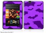 Deathrock Bats PurpleDecal Style Skin fits 2012 Amazon Kindle Fire HD 7 inch