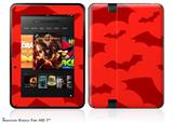 Deathrock Bats RedDecal Style Skin fits 2012 Amazon Kindle Fire HD 7 inch