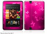 Bokeh Butterflies Hot PinkDecal Style Skin fits 2012 Amazon Kindle Fire HD 7 inch