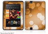 Bokeh Hex OrangeDecal Style Skin fits 2012 Amazon Kindle Fire HD 7 inch