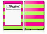 Psycho Stripes Neon Green and Hot Pink - Decal Style Skin fits Amazon Kindle Paperwhite (Original)