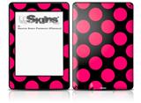 Kearas Polka Dots Pink On Black - Decal Style Skin fits Amazon Kindle Paperwhite (Original)
