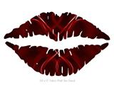 Abstract 01 Red - Kissing Lips Fabric Wall Skin Decal measures 24x15 inches