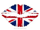 Union Jack 02 - Kissing Lips Fabric Wall Skin Decal measures 24x15 inches