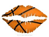 Basketball - Kissing Lips Fabric Wall Skin Decal measures 24x15 inches