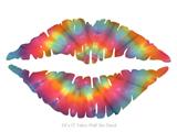 Tie Dye Swirl 102 - Kissing Lips Fabric Wall Skin Decal measures 24x15 inches