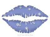 Snowflakes - Kissing Lips Fabric Wall Skin Decal measures 24x15 inches