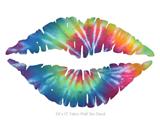 Tie Dye Swirl 104 - Kissing Lips Fabric Wall Skin Decal measures 24x15 inches