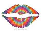 Tie Dye Swirl 107 - Kissing Lips Fabric Wall Skin Decal measures 24x15 inches