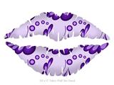 Petals Purple - Kissing Lips Fabric Wall Skin Decal measures 24x15 inches