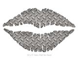 Diamond Plate Metal 02 - Kissing Lips Fabric Wall Skin Decal measures 24x15 inches