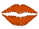 Solids Collection Burnt Orange - Kissing Lips Fabric Wall Skin Decal measures 24x15 inches