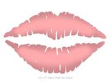 Solids Collection Pink - Kissing Lips Fabric Wall Skin Decal measures 24x15 inches