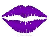 Solids Collection Purple - Kissing Lips Fabric Wall Skin Decal measures 24x15 inches